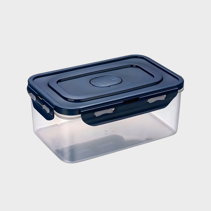 PFS002 ภาชนะเก็บอาหาร PP ทรงสี่เหลี่ยมขนาด 1420 มล. พร้อมฝาปิดช่องระบายอากาศล็อค 4 ด้าน
